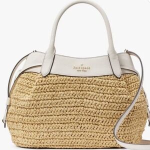 New W/o Tags Kate Spade Natural and White Woven Satchel